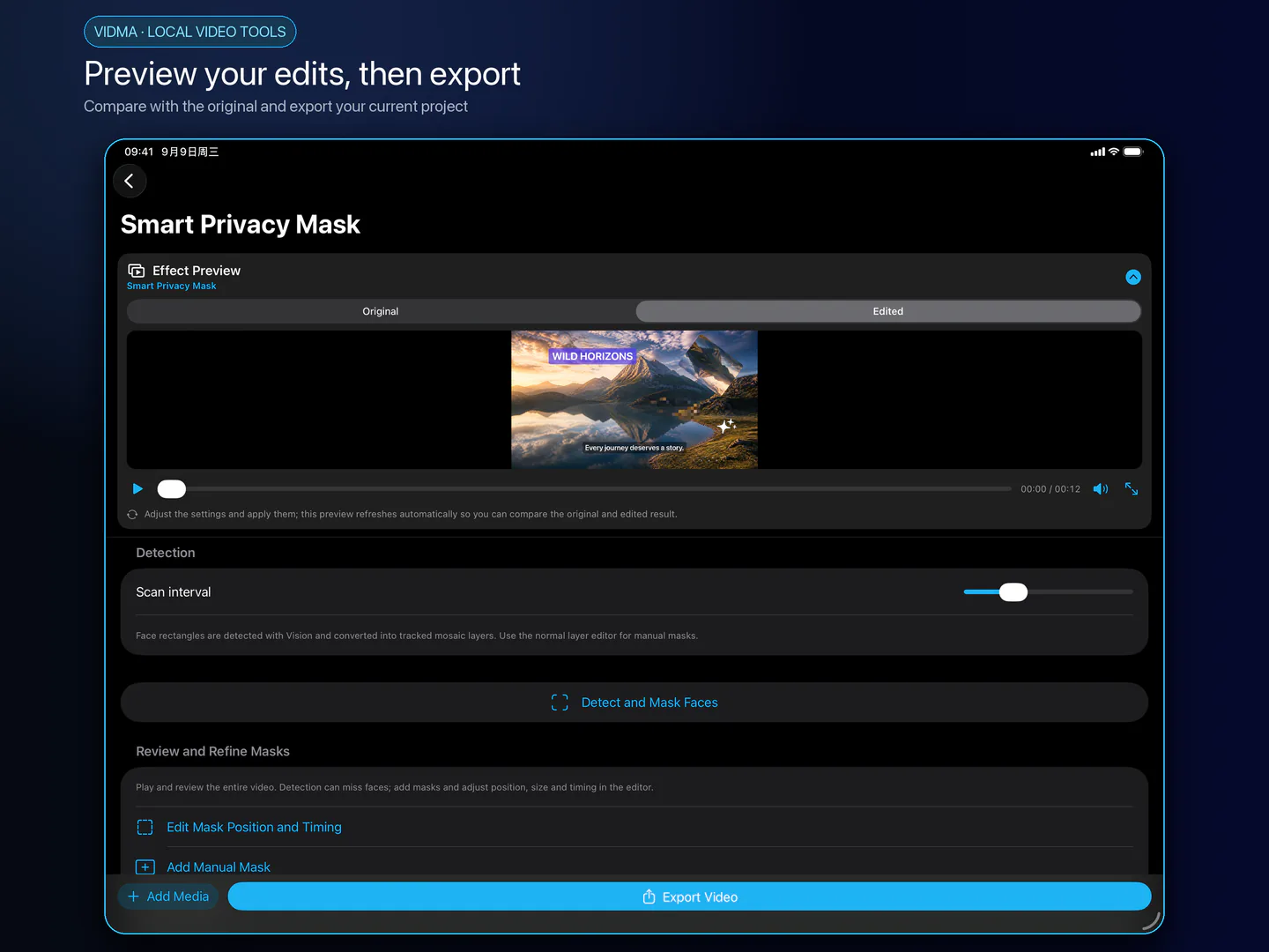 iPad effect preview