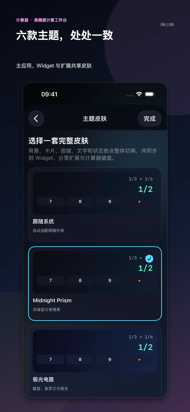 iPhone 6.5″ · 六款完整主题皮肤